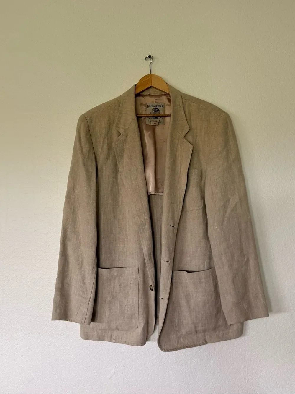 Men’s Tan Linen Blazer